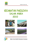 Kecamatan Pakisjaya Dalam Angka tahun 2010 Kabupaten Karawang